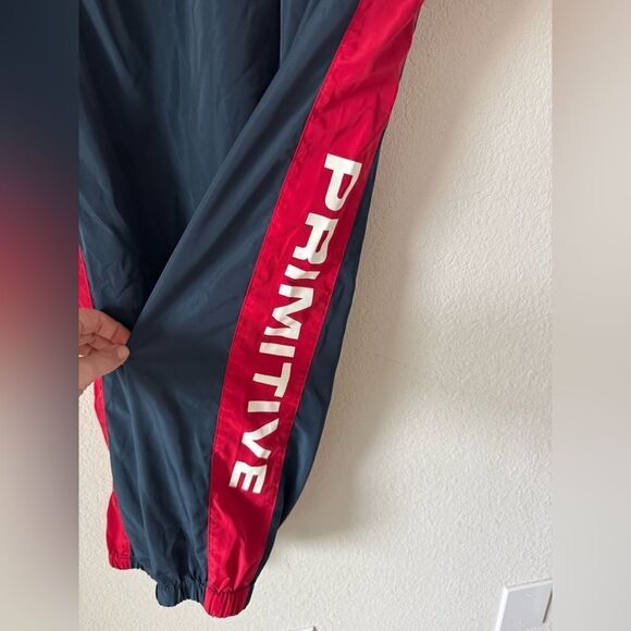 Primitive Skateboarding Nylon Track Pants Navy Red Tapered Joggers Sz L Street - Picture 6 of 10